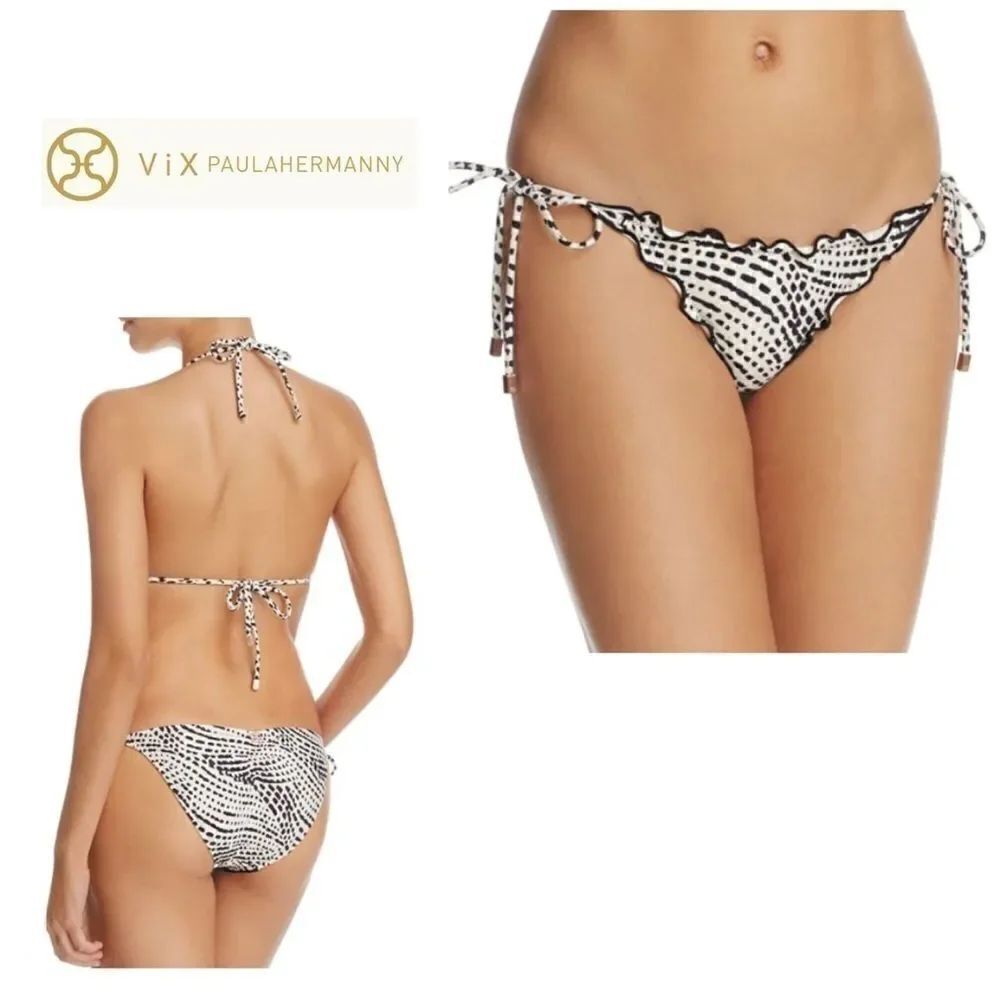 VIX PAULA HERMANNY black and white bikini bottoms